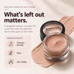Omiana Redness Concealer Cream highlighting a formula made without titanium dioxide, mica, zinc oxide, talc, parabens or fragrance.