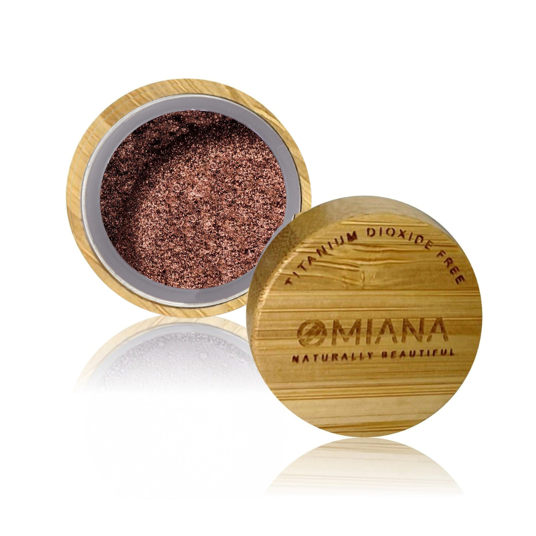Omiana Mineral Loose Powder Eyeshadow  in Bamboo Container Titanium Dioxide Free