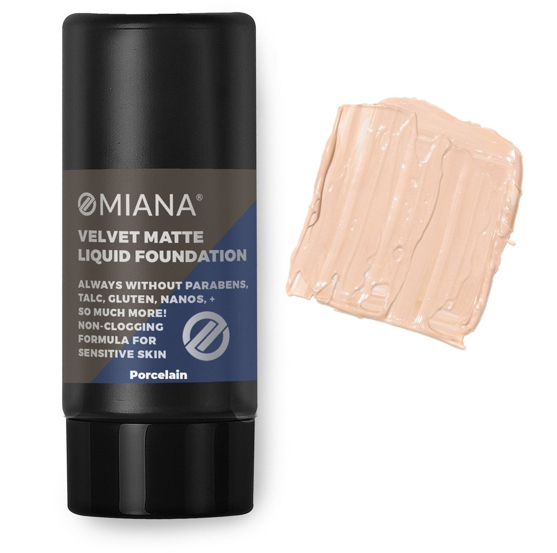 Omiana Velvet Matte Liquid Mineral Foundation - Porcelain